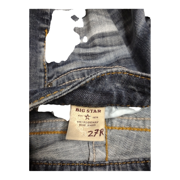 BIG STAR CASEY K LOW RISE BOOT CUT JEANS sz 27R buckle 27 REGULAR 27x31 - Picture 3 of 15